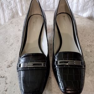 Naturalizers N5TM Black Faux Crocodile Leather Women's Sz 8 M Beautiful Loafer
